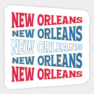 TEXT ART USA NEW ORLEANS Sticker